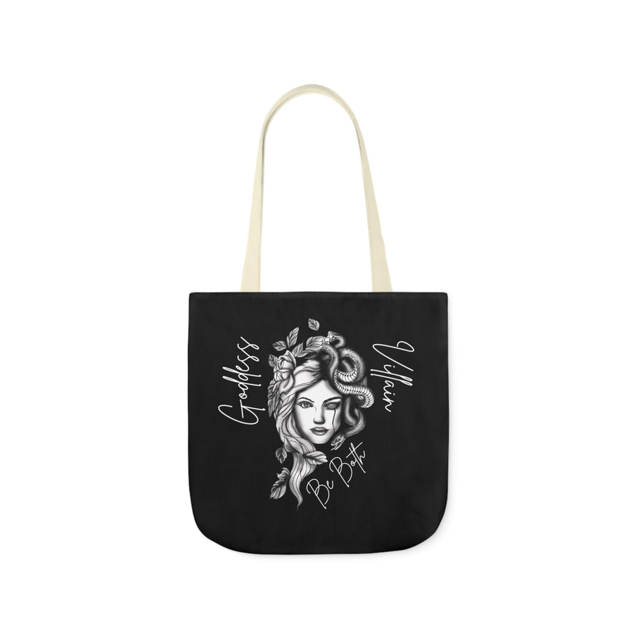 Goddess | Villain | Be Both | Canvas Tote | Black