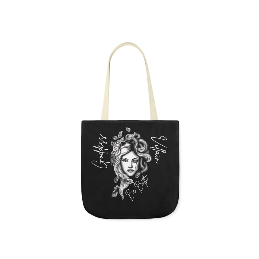 Goddess | Villain | Be Both | Canvas Tote | Black