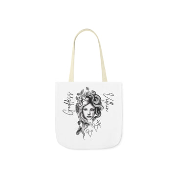 Goddess | Villain | Be Both | Canvas Tote | White