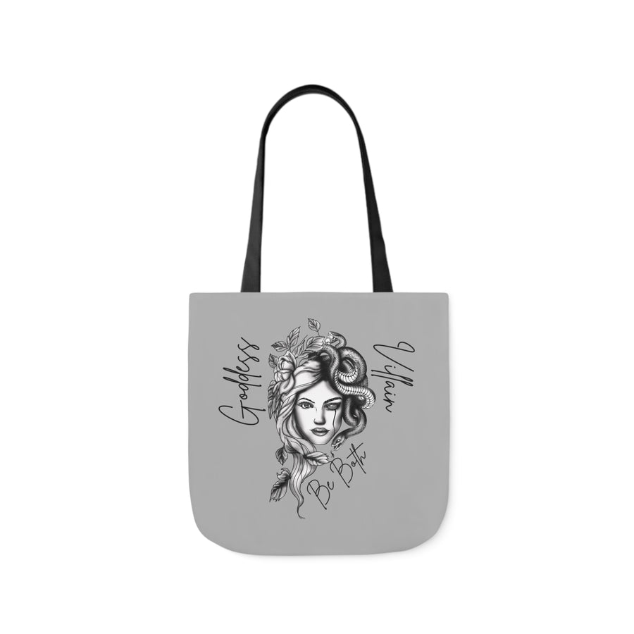 Goddess | Villain | Be Both | Canvas Tote | Gray