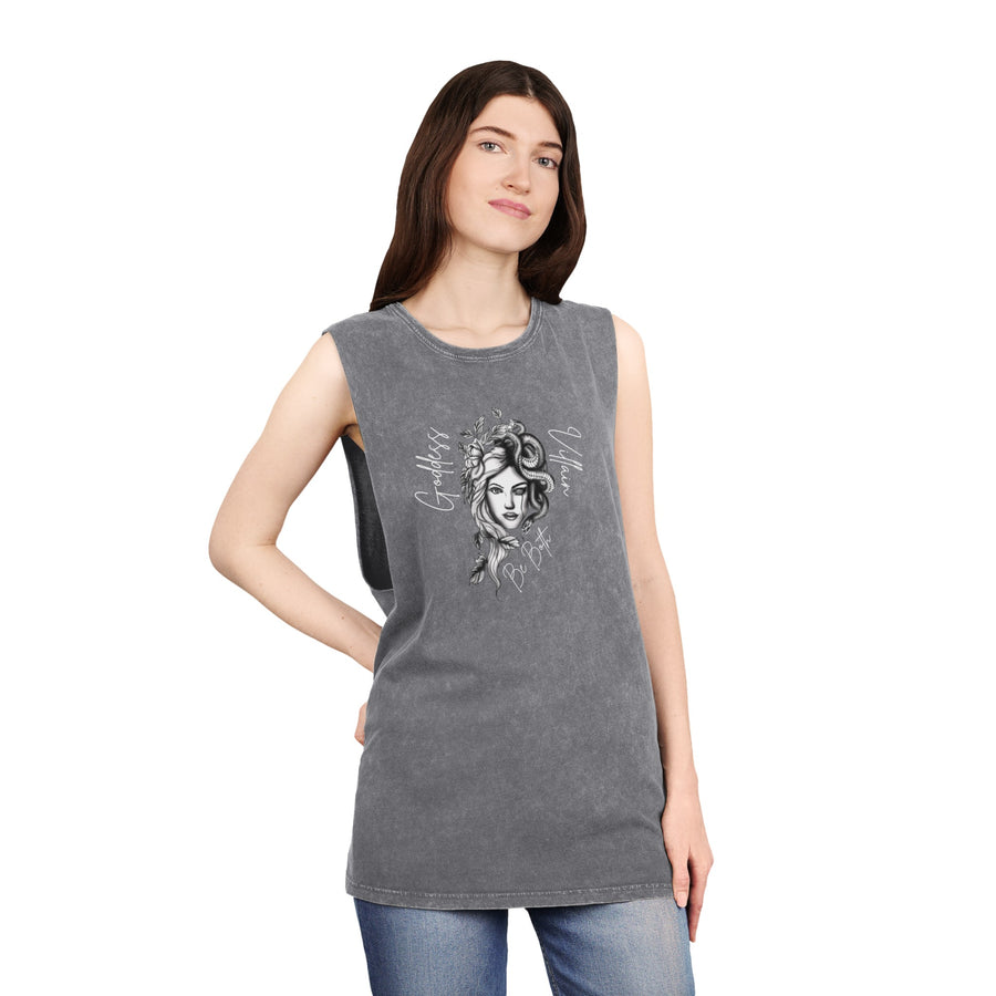 Goddess | Villain | Be Both | Stonewash Tank