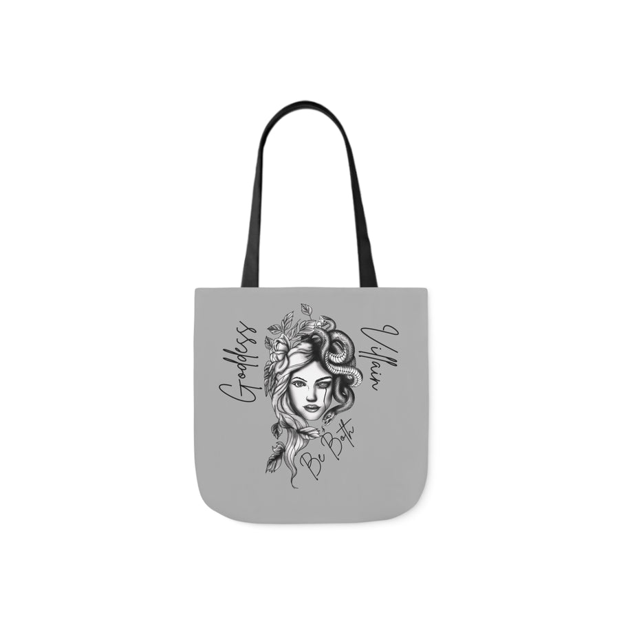 Goddess | Villain | Be Both | Canvas Tote | Gray