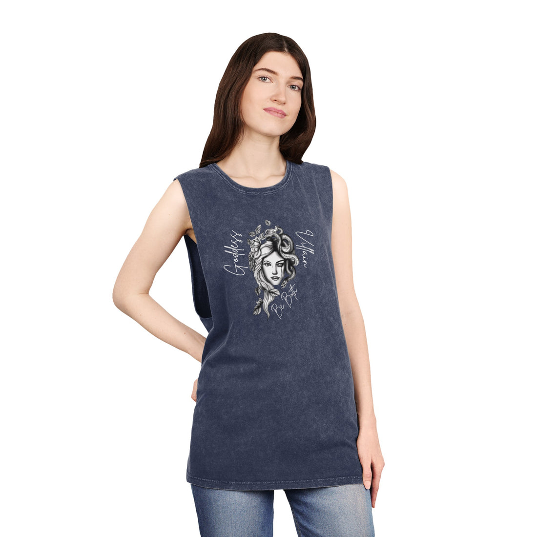 Goddess | Villain | Be Both | Stonewash Tank