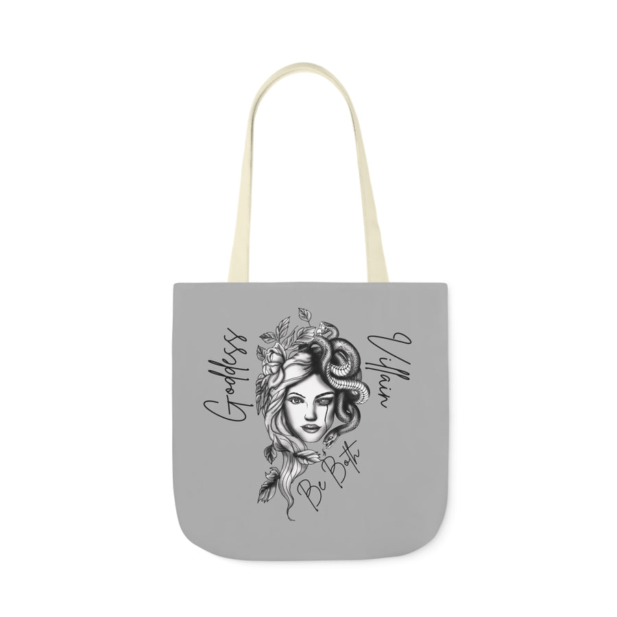 Goddess | Villain | Be Both | Canvas Tote | Gray