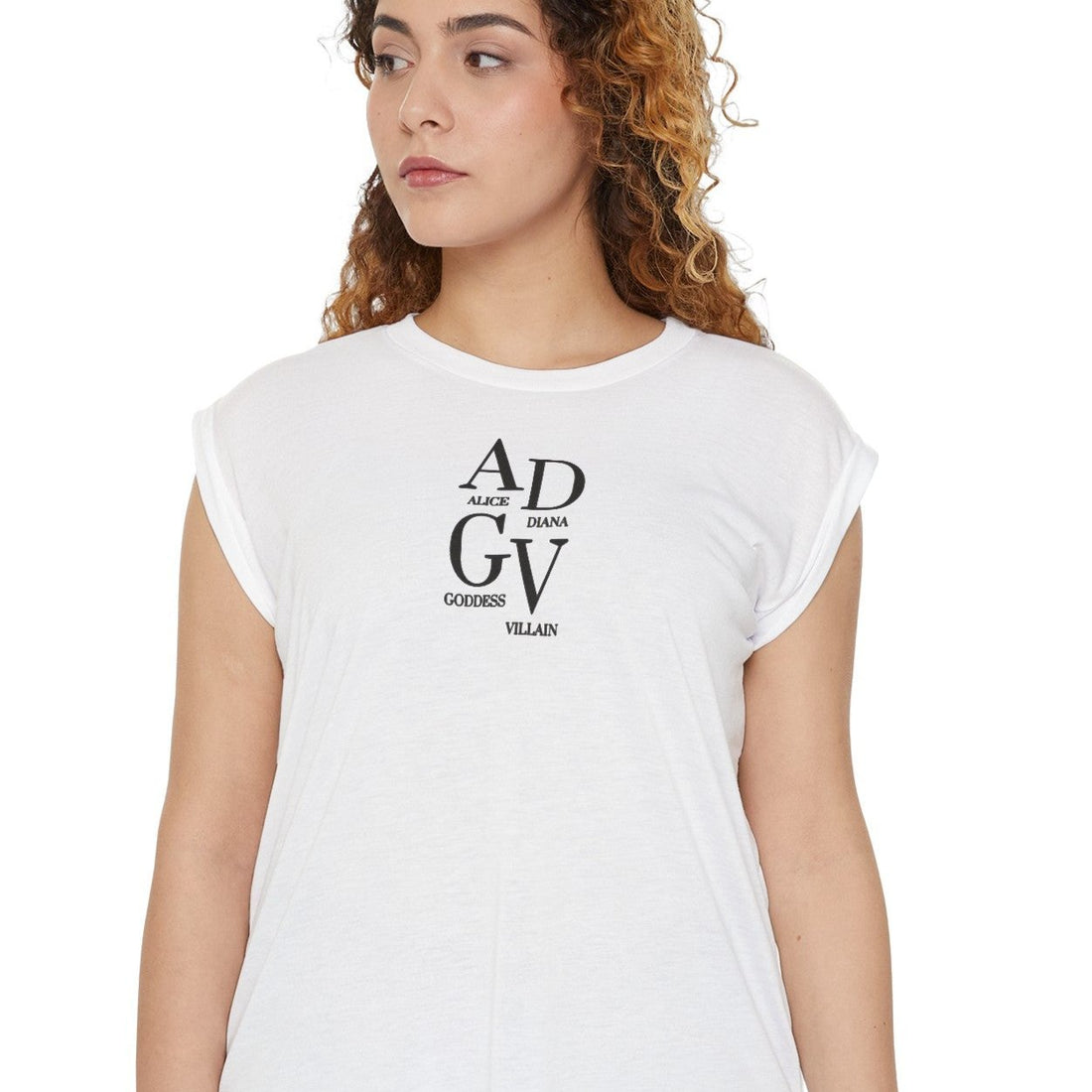 ADGV Logo | I Am The Temple  |  Rolled Cuff Muscle Tee