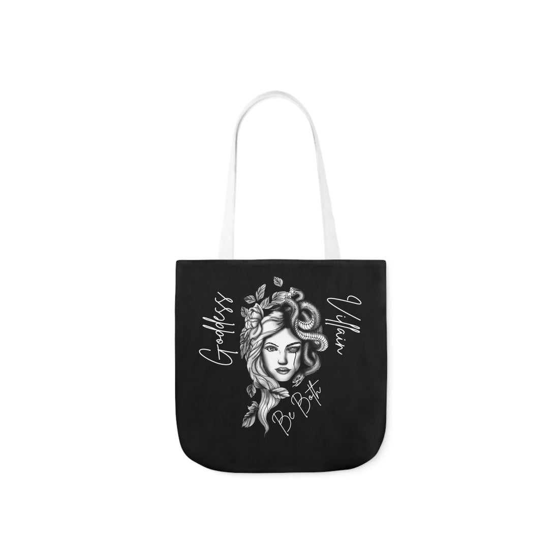 Goddess | Villain | Be Both | Canvas Tote | Black