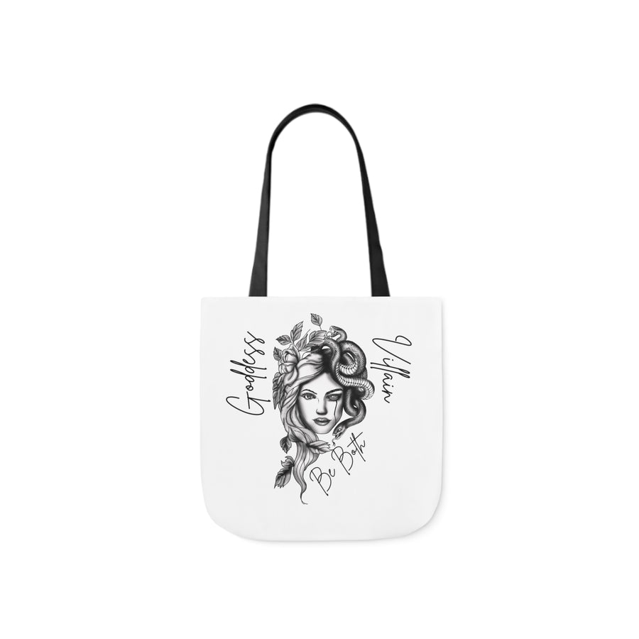 Goddess | Villain | Be Both | Canvas Tote | White