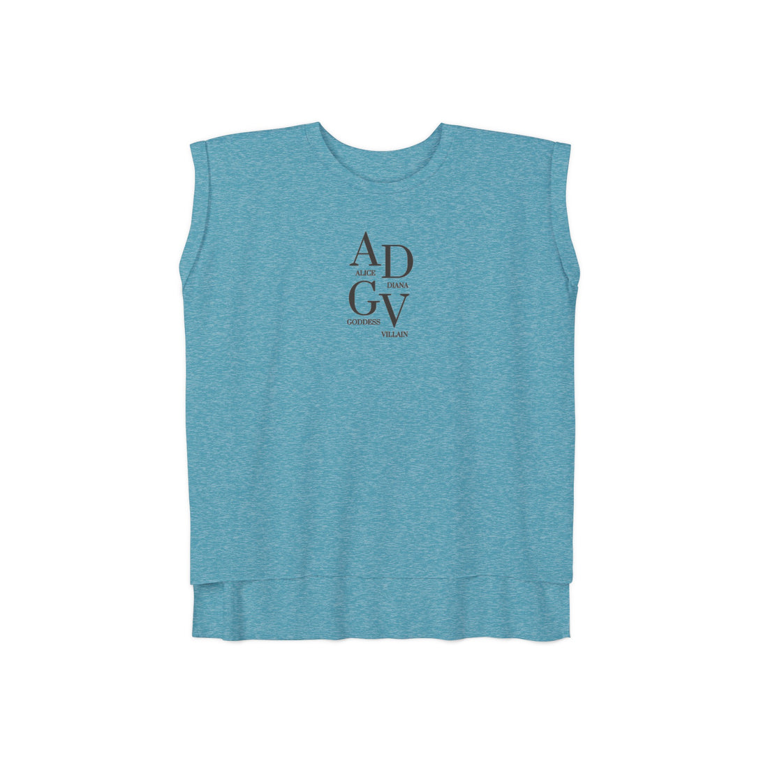 ADGV Logo | I Am The Temple  |  Rolled Cuff Muscle Tee