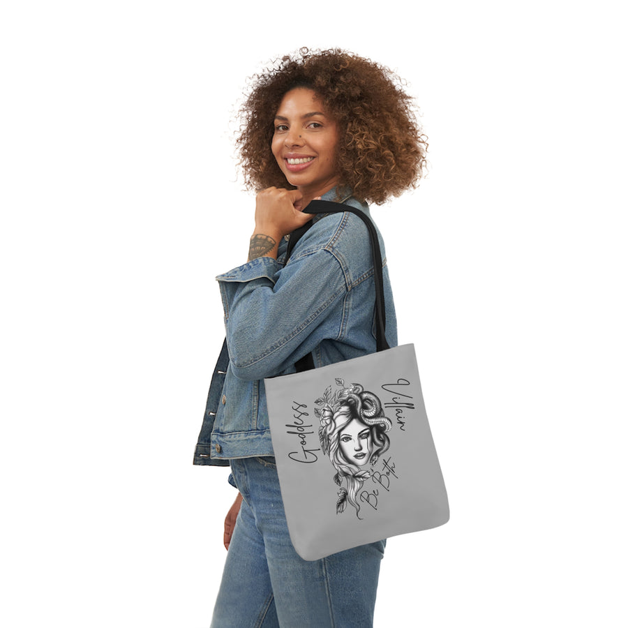 Goddess | Villain | Be Both | Canvas Tote | Gray