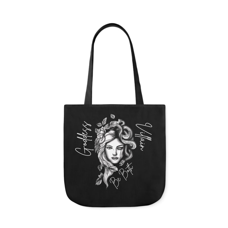 Goddess | Villain | Be Both | Canvas Tote | Black