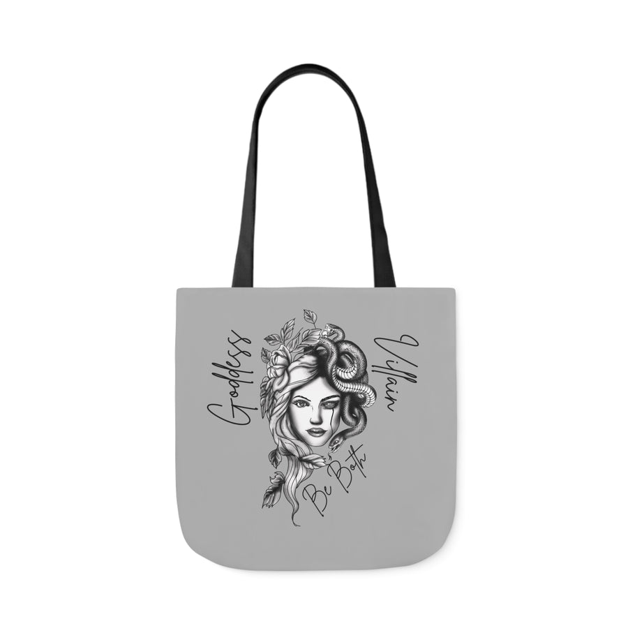 Goddess | Villain | Be Both | Canvas Tote | Gray