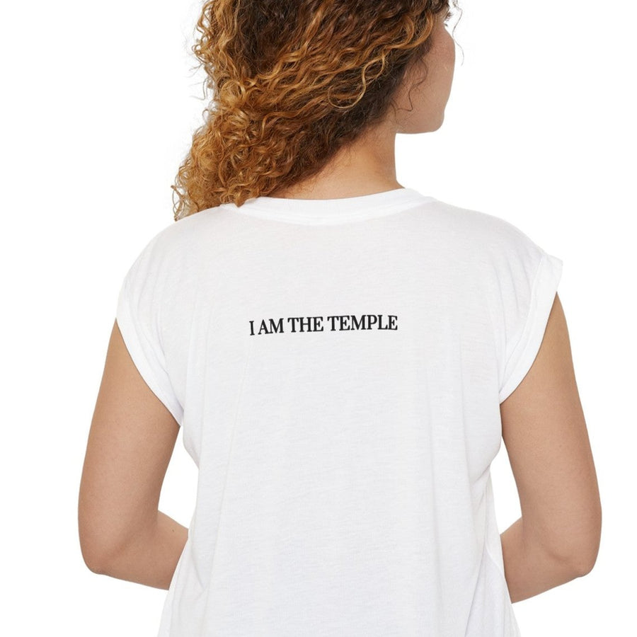 ADGV Logo | I Am The Temple  |  Rolled Cuff Muscle Tee