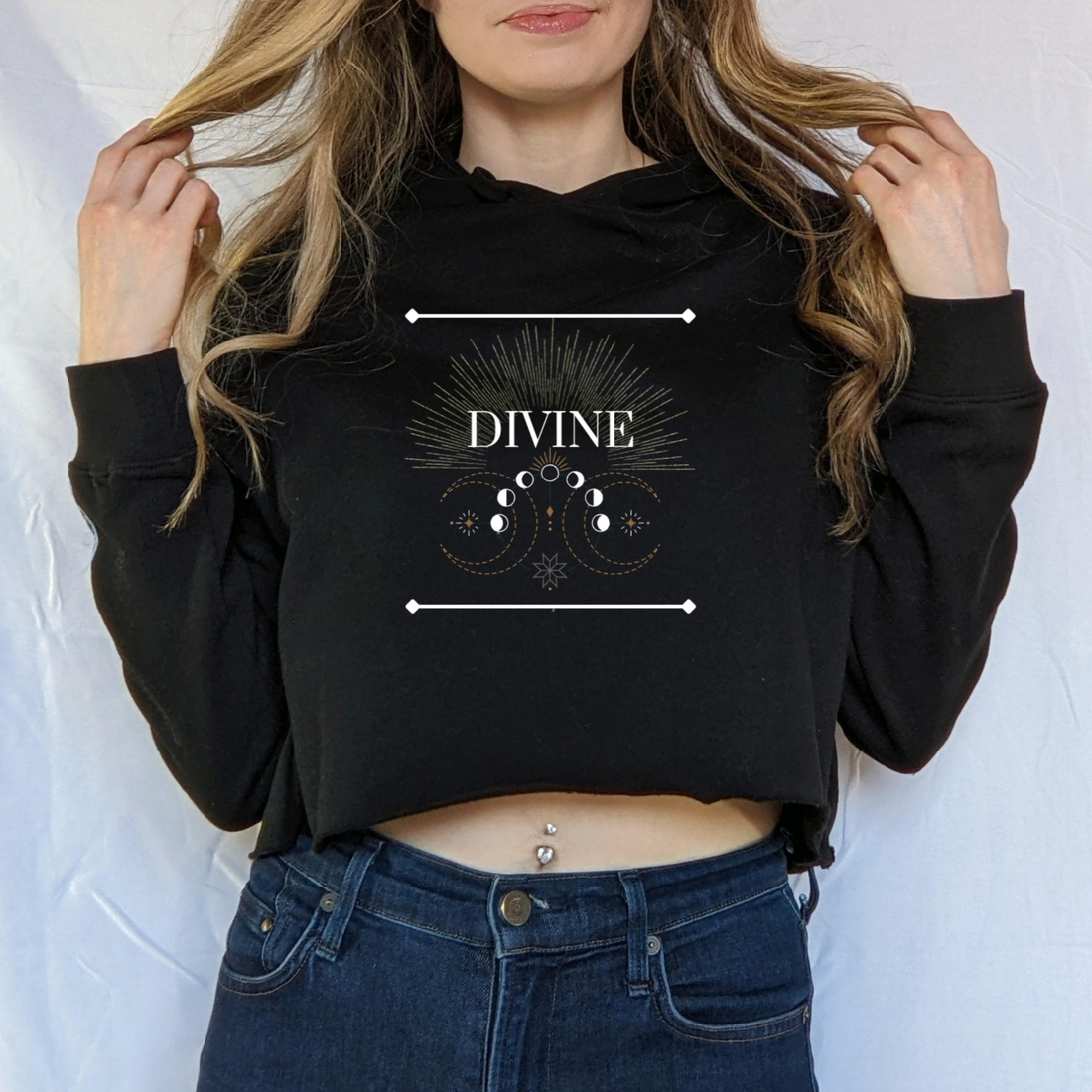 Divine | Crop Hoodie