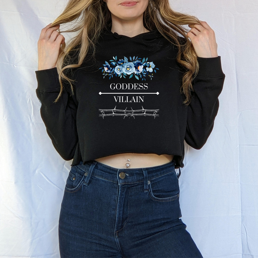 Flowers & Thorns | Crop Hoodie