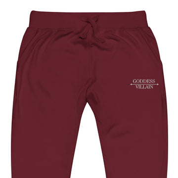 Goddess | Villain Embroidered Fleece Sweatpants