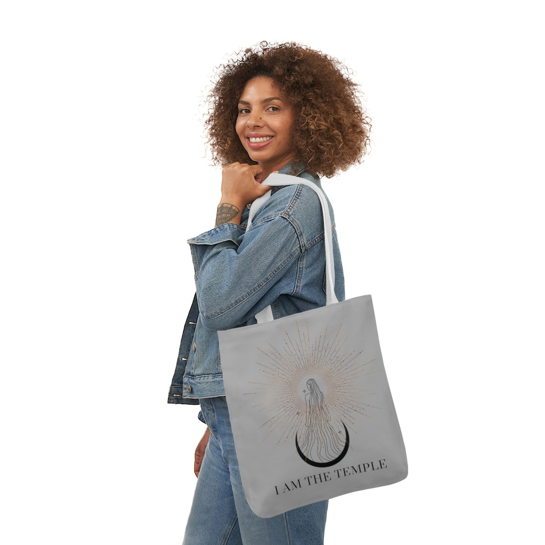 I Am The Temple | Canvas Tote | Light Gray