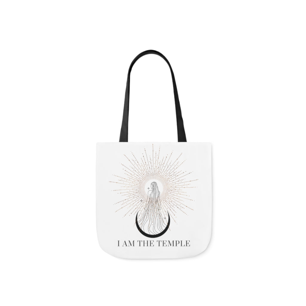 I Am The Temple | Canvas Tote | White