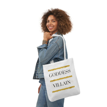 Gold | Canvas Tote | White