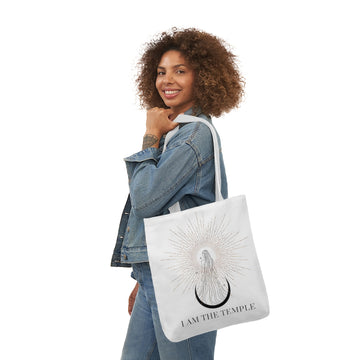 I Am The Temple | Canvas Tote | White