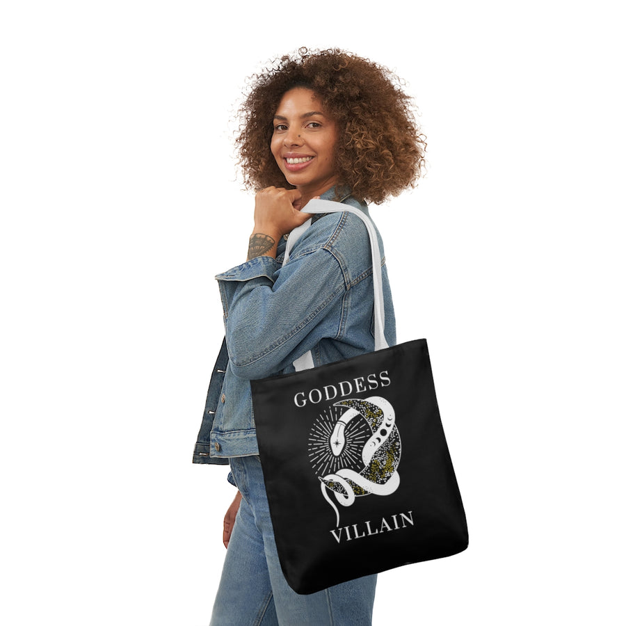 Serpent & Moon | Canvas Tote | Black