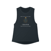 Creator | Flowy Scoop Muscle Tank |  Black