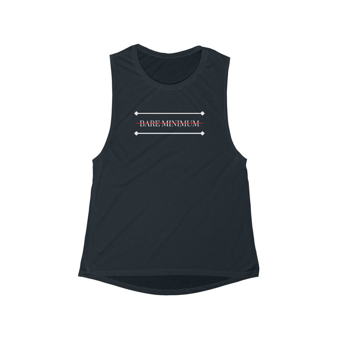 Bare Minimum |  Flowy Scoop Muscle Tank |  Black