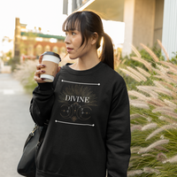 DIVINE | TRIPLE MOON Crewneck Sweatshirt | Black