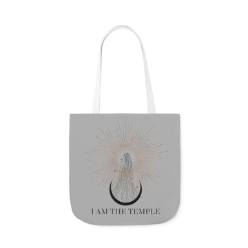 I Am The Temple | Canvas Tote | Light Gray