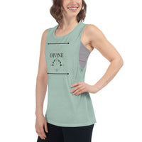 Divine | Flowy Scoop Muscle Tank | Dusty Blue