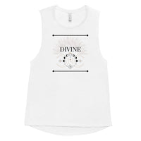 Divine | Flowy Scoop Muscle Tank | White