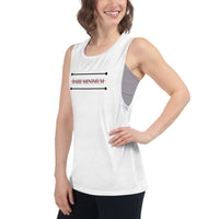 Bare Minimum | Flowy Scoop Muscle Tank | White